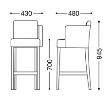 レスタックS70左肘用寸法