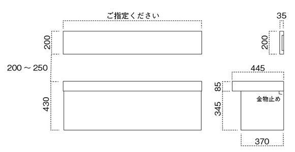 川湯ベンチ（座・背）寸法