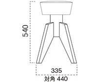 リリー木製1脚寸法