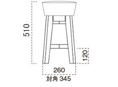 リリー木製3脚寸法