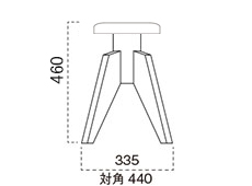 ウリー木製1脚寸法