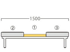 アルカW1500センターテーブル寸法