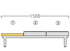 アルカW1500サイドテーブル寸法