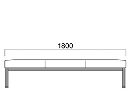 スクアーロベンチW1800寸法