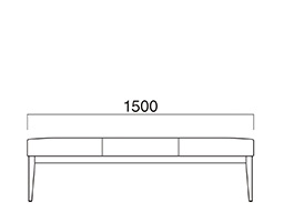 ユニゾンベンチW1500幅寸法