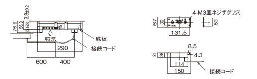 リモコン部寸法