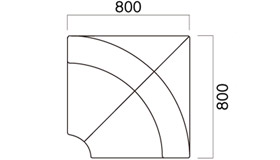 ピエタ角コーナー寸法