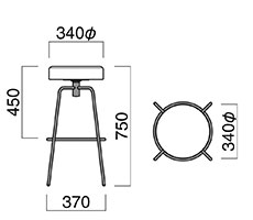 丸ハイスツール寸法