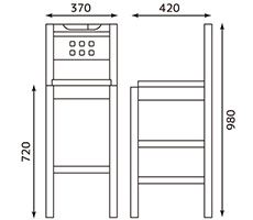 TB-暁ハイカウンター寸法